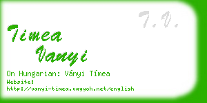 timea vanyi business card