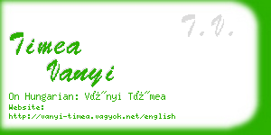 timea vanyi business card